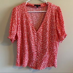 Banana Republic floral peplum blouse